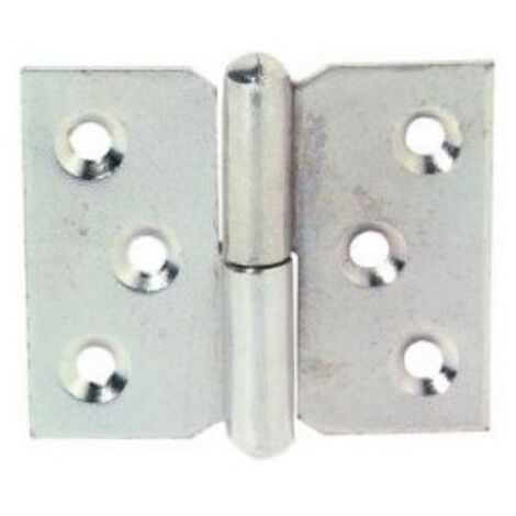Monin – Paumelle pour meuble acier nickelé 40x50 mm gauche – Mécanisme nœud roulé pour ouverture silencieuse – Installation rapide avec perçage fraisé (1/5)