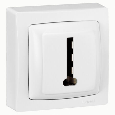 Prise téléphone 8 contacts ASL appareillage saillie complet blanc - LEGRAND - 086038