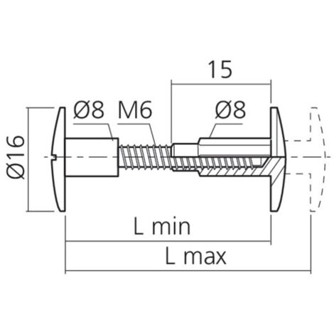 Vis relieuse M6 blanche serrage 34 à 43mm paquet de 20 LMC GROUP VIS3832BL