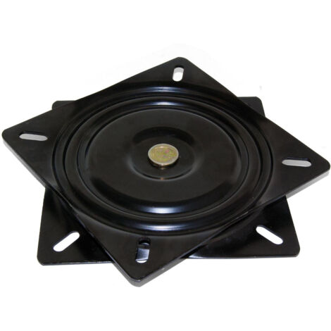 Emuca – Support TV pivotant 100kg – Dimensions 167x167mm – Rotation 360° – Acier noir – Fixation sécurisée