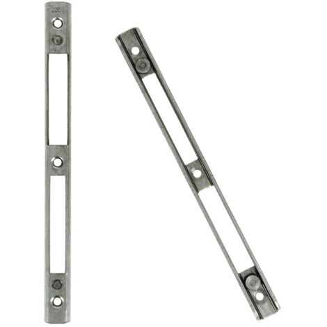 Ferco – Gâche pour crémone EUROPA à entailler bois – Axe 8,5 mm – Jeu en feuillure 4 mm – Longueur 208 mm – G228640001 (1/2)