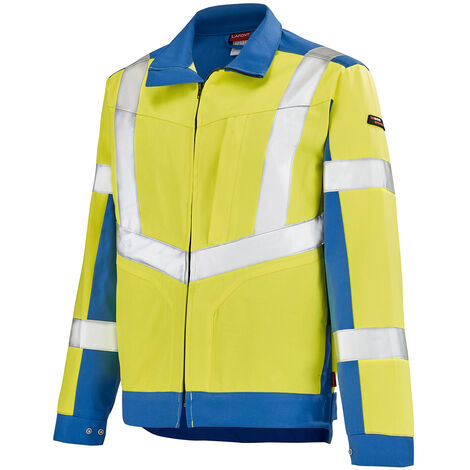 Blouson de travail haute visibilité mixte LUTEA WORK VISION 2 jaune fluo bleu azur T4 LAFON LA 3HVNCP 592 4 (1/2)