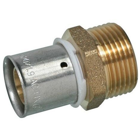 Raccord droit à sertir PER mâle 20 M3/4 - SOMATHERM - 3303-20-20