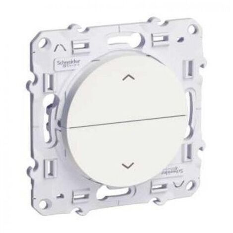 Bouton poussoir ODACE blanc à 2 boutons montée descente pour volet SCHNEIDER S526207