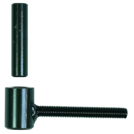 60 Gonds de volet Standard D. 10 x 80 mm - Clav. D.14 x 60 mm - Simple volet - Noir