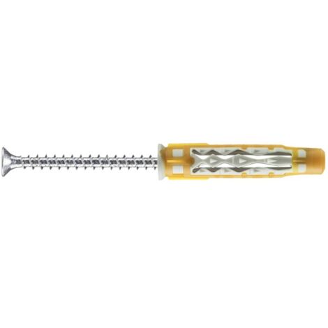 Bidon de 300 chevilles bi-matière COLORTECH 5x30 avec vis tête plate - SPIT - 565193