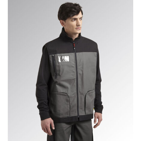 Gilet de travail STRETCH gris foncé/noir T3XL - DIADORA SPA - 702.170017 (1/5)
