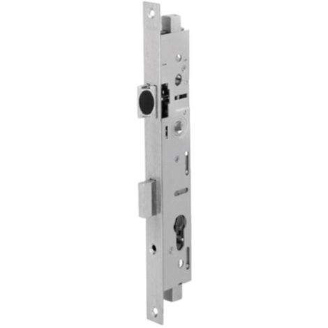 Serrure multipoint en applique 3 points – Entraxe 92mm – Pêne dormant nickelé – Coffre traité anti-corrosion – Pour menuiseries métalliques