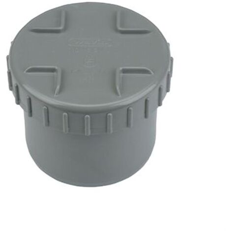 Wavin – Raccord d'évacuation PVC diamètre 50mm – Emboîture mâle à coller – Joints EPDM – Tampon de visite 3025979