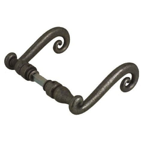 Béquille double Aquitaine époxy noir 2 portées carré 8mm - BOUVET - 14819