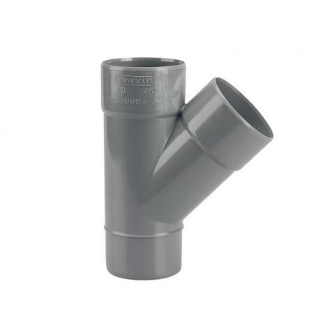 Culotte PVC mâle-femelle 45° D80 - WAVIN - 3026017 (1/2)