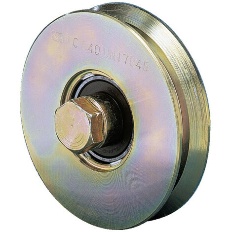 Galet à gorge V à décharge 60mm – Acier avec roulement à billes – Friction minimale pour transfert de mouvement efficace – Comunello - 306Y-60