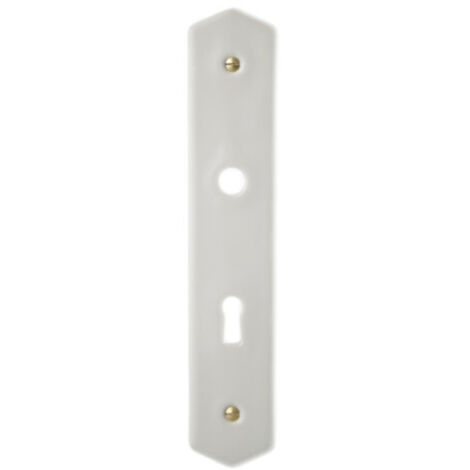 Plaque de poignée de porte en porcelaine blanche 225x50mm – Épaisseur 8mm – Entraxe 195mm – Installation facile – Merigous