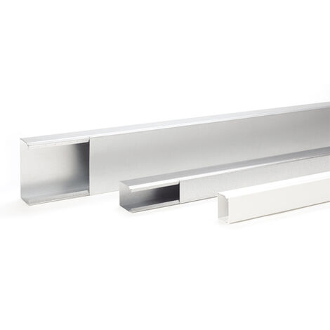 Moulure AX 2m blanc 50x20mm sans cloison – Fixation à clouer – Pour distribution encastrée des câbles – OBO BETTERMANN