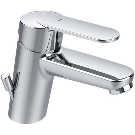 Roca – Mitigeur de lavabo monotrou avec vidage automatique – Finition chromée – Système d'économie d'eau – A5A3K25C04 (1/3)