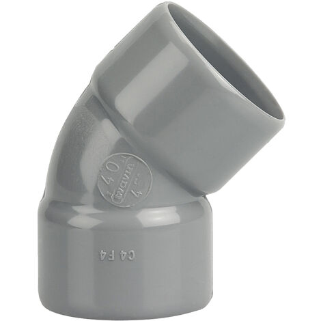 Coude PVC double Femelle 45° D40 - WAVIN - 3026067 (1/4)