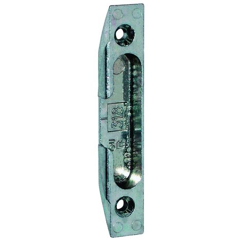 Ferco – Gâche galet à toupiller pour menuiserie bois – Zamak argent – Axe 9mm – Têtière 16mm – Dimensions 90x16x11mm – 3180001