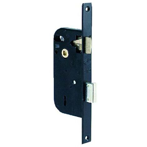 Serrure à larder 4G droit axe 50mm fouillot équerre finition noir bout carré - JPM - 000210-01-1X (1/2)