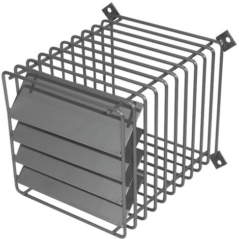 Ubbink – Grille de protection Ø 125mm pour terminaux horizontaux gaz – Inox gris métal – Compatible systèmes à basse température – Longueur 210mm
