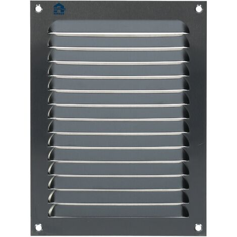 Grille à persienne 436 largeur 150mm hauteur 200mm anodisé argent - RENSON - 16253