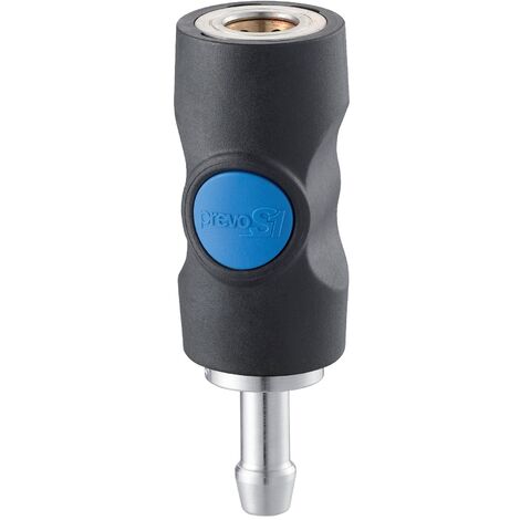 Prevost – Raccord pour compresseur 6mm – Corps composite léger – Technologie 'One Push' anti-coup de fouet – Débit 833 L/min sous 6 bar