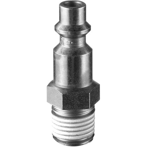 Prevost – Embout fileté mâle conique 3/8 – Acier traité anticorrosion – Diamètre passage 6 mm – Pression nominale 16 bar – Raccord pour compresseur