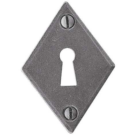 Rosace simple de style LV 100 fer patiné cémenté clé L - BOUVET - R66LD6232