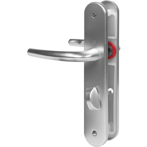 Poignée de porte intérieure - San diego - Hoppe Et Cie - Gris argent - Condamnation - 195 mm (1/6)