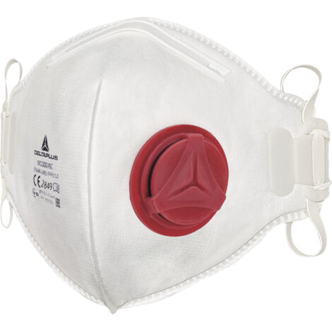 BOITE 10 DEMI-MASQUES DELTA PLUS JETABLES FFP3 AVEC VALVE - PLIAGE VERTICAL-M1300VBC