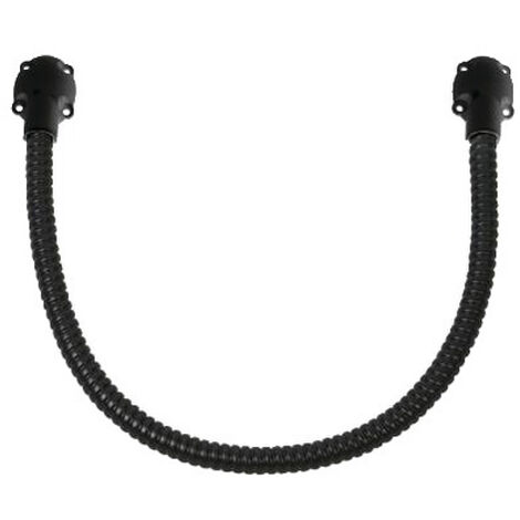 Flexible de passage de câbles en acier inoxydable 50cm – Diamètre 13mm – Embouts en zamak pour installation facile – Noir – Serrurerie-Boutique - DLN10