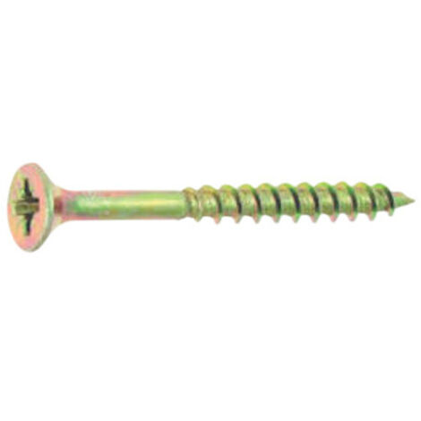Vis à bois agglomérés tête fraisée Pozidrive acier zingué 6X180 boîte de 100 - ULTIMA - 10160180