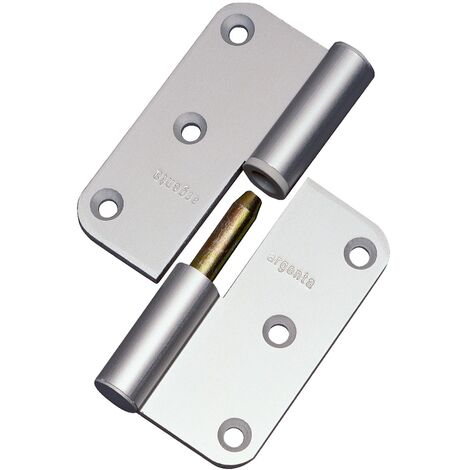 Paumelle aluminium anodisé 80x80mm droite ARGENTA 8080114