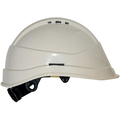 Casque de chantier visière courte KARA norme EPI – Coque ABS moulée – Protection contre chocs – 31TC – Auboueix