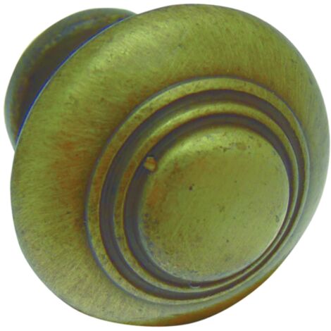 Bouton rustique zamac vieux bronze BROS - Ø30 - 301-Z-4