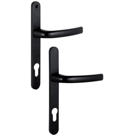 Ensemble sur plaques béquille carré 8mm entraxe 92mm noir RAL 9005 – Aluminium léger et résistant – Installation simple sans outils – Sofi - 5112180022