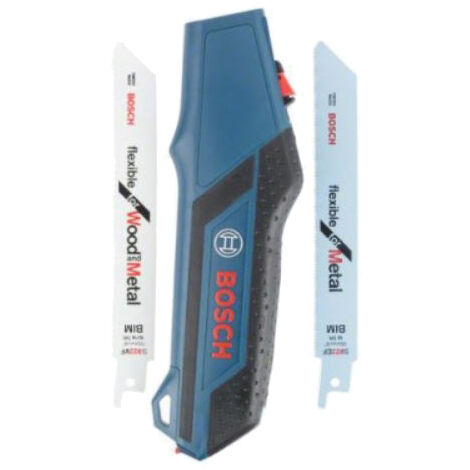Bosch – Poignée de scie sabre pour bois et métal – Conception ergonomique – Inclus 2 lames S 922 EF et S 922 VF – 2608000495