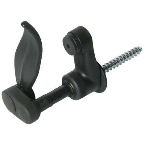 Torbel – Arrêt marseillais composite 130mm – Finition noire – Butée amortisseur pour volets bois, PVC, aluminium – Tige filetée acier 70mm
