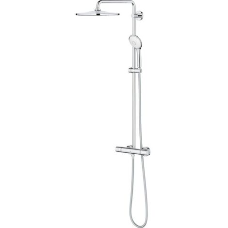 Grohe – Colonne de douche thermostatique – Système anti-calcaire SpeedClean – Débit minimum 7l/min – Convient chauffe-eau instantané 18KW/h (1/7)