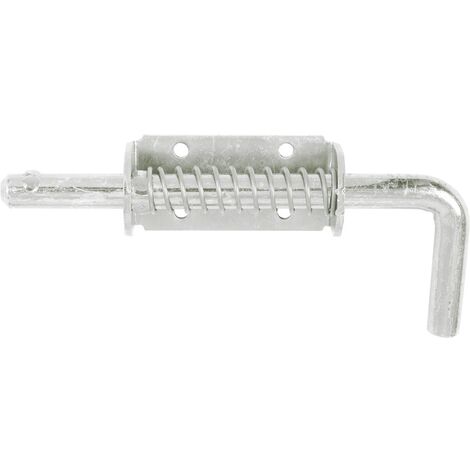 Verrou pistolet à ressort 14mm inox zingué blanc - JARDINIER MASSARD - 522381