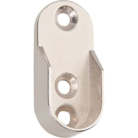 Support extrémité pour tube 30x15mm chromé - DUVAL - 52-0929-4010