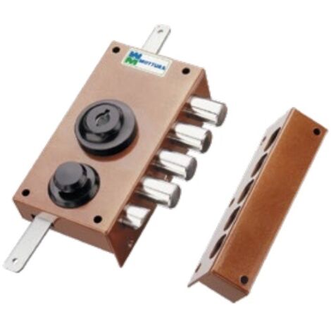 Mottura – Serrure multipoints en applique A2P marron 3 points de verrouillage – Pour portes jusqu'à 152mm de hauteur – 30436VD50XHAFD
