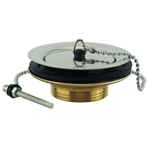 Bonde d’évier Laiton D60 70l/min avec bouchon-chaînette pour evier grès- VALENTIN - 00 352200 000 00