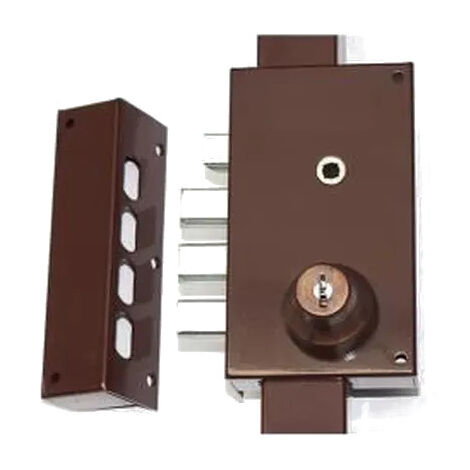 Mottura – Serrure multipoints en applique Série 448 marron A2P 3 points – Cylindre 50 mm – Entraxe 155 mm – 30448VS5NXHAFS