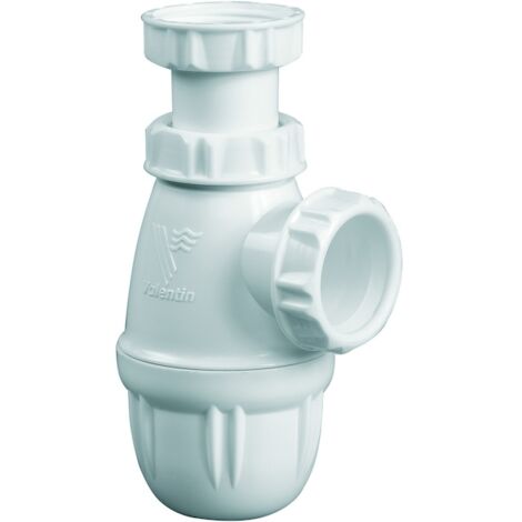 Valentin – Siphon de lavabo réglable en PVC – Culot démontable – Filetage 1 1/4" – Longueur 40cm pour installations sanitaires