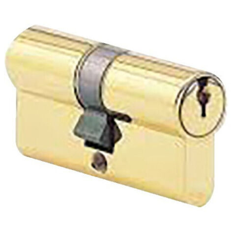 Cylindre à double entrée C2000 30X30mm laiton poli clé sur numero P1 BC1534 - CISA - 831007-01-0ASN (1/2)