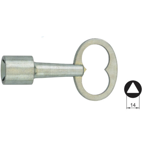 Clé triangle 14mm – Acier zingué – Pour cadenas difficiles – Ergonomie optimisée pour usage intensif – Couillet