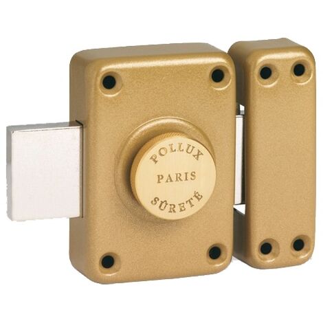 Verrou à bouton GHB 5 ailettes longueur 95 mm cylindre de 45 mm - POLLUX - 103510 (1/3)