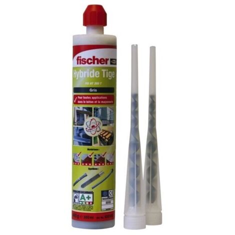 Fischer – Résine hybride pour tiges filetées FIS HT II 380ml – Adhérence forte dans béton fissuré et non fissuré – Cartouche gris pour installations critiques - II 380 C TON