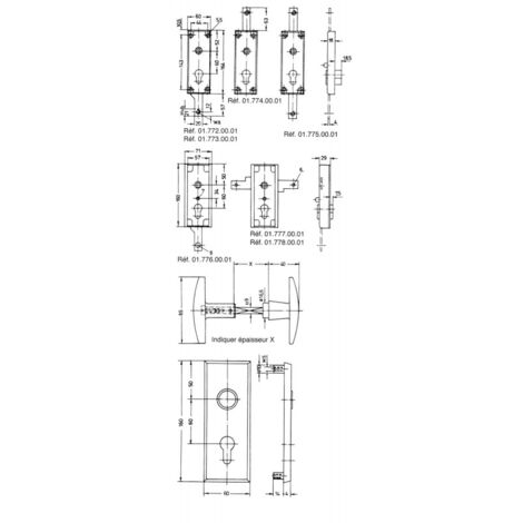 Serrure de garage verouillage haut sans ressort épaisseur 18mm - WSS - 16520000010 (1/3)