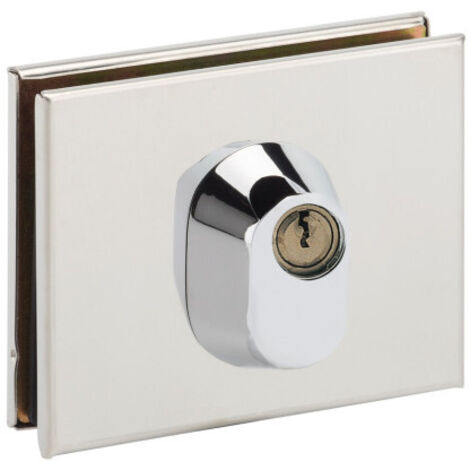 Assa Abloy – Serrure basse électrique pour porte en verre – Cylindre chromé brillant – Manipulation double entrée – Sécurité renforcée (1/9)